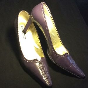 Purple Leather Pumps